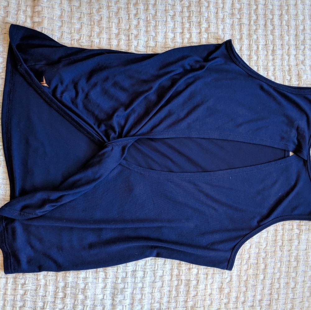 Open back tank top